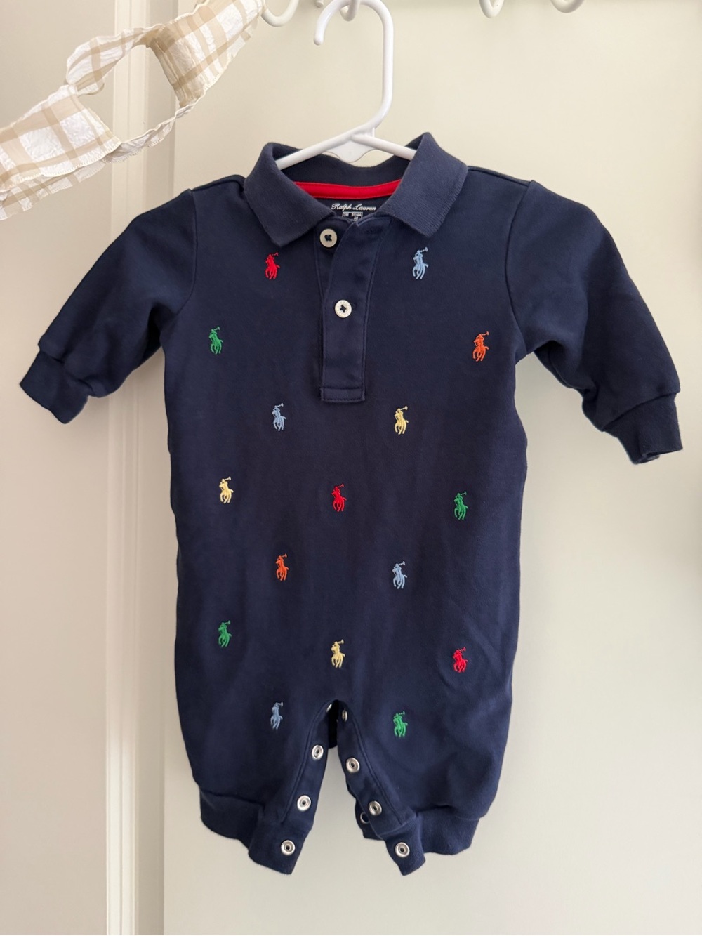 Ralph Lauren baby boy 3 months soft cotton polo coverall